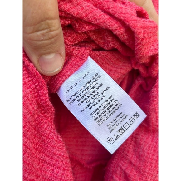 Anthropologie‎ Deletta Thea Peplum Ruffle Top Coral Tiered Long Sleeve Size XS - Picture 8 of 8